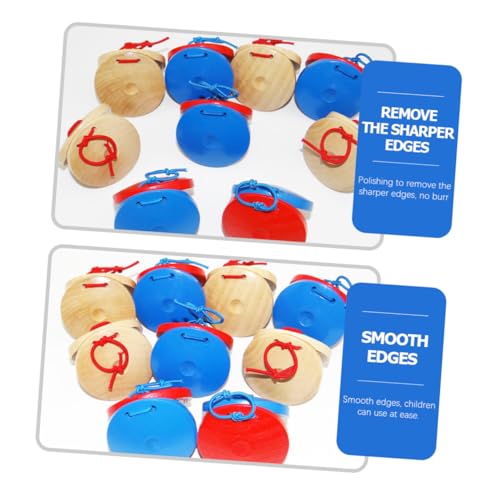 LRXIYODE 6 Stück Teiliges Holz-rhythmusinstrument Castanets Musikalisches Lernspielzeug für Frühe Bildung mit Glatten Kanten und Angenehmem Klang für Mädchen und Jungen LRXIYODE 6 Stück Teiliges Holz-rhythmusinstrument Castanets Musikalisches Lernspielzeug für Frühe Bildung mit Glatten Kanten und Angenehmem Klang für Mädchen und Jungen von LRXIYODE