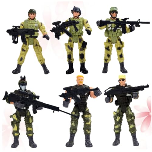 LRXIYODE 6 Stück Teiliges Special Forces aus Robustem Kunststoff Realistische Soldatenmodelle in Verschiedenen Posen Fördert Hand Auge Koordination und Wissensvermittlung für Jungen und LRXIYODE 6 Stück Teiliges Special Forces aus Robustem Kunststoff Realistische Soldatenmodelle in Verschiedenen Posen Fördert Hand Auge Koordination und Wissensvermittlung für Jungen und von LRXIYODE