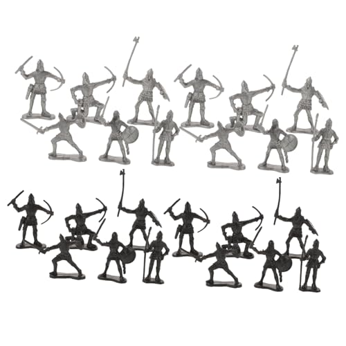 LRXIYODE 60 Stück Teiliges Mittelalterliches Soldatenmodell Set Miniatur Krieger und Römische Reiter Detailgetreu Gestaltete Spielfiguren in Schwarz Silber Pädagogisches für Sammler LRXIYODE 60 Stück Teiliges Mittelalterliches Soldatenmodell Set Miniatur Krieger und Römische Reiter Detailgetreu Gestaltete Spielfiguren in Schwarz Silber Pädagogisches für Sammler von LRXIYODE