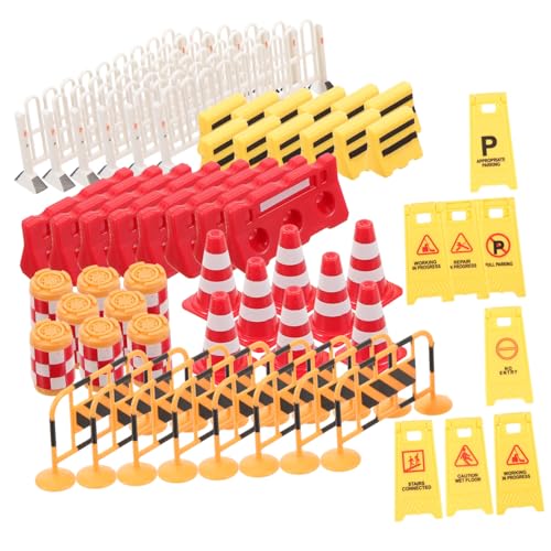 LRXIYODE 62 Stück Teiliges Miniatur Verkehrsschilder Baustelle Verkehrszeichen für Lernspielzeug mit Realistischen Straßenschildern und Absperrungen für Verkehrserziehung und Rollenspiel LRXIYODE 62 Stück Teiliges Miniatur Verkehrsschilder Baustelle Verkehrszeichen für Lernspielzeug mit Realistischen Straßenschildern und Absperrungen für Verkehrserziehung und Rollenspiel von LRXIYODE