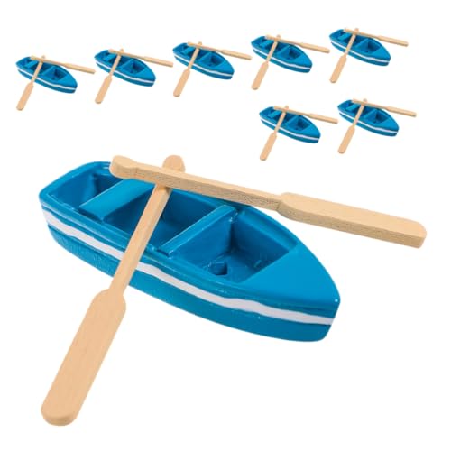 LRXIYODE 8 Sätze Teiliges Miniatur Boot aus Stabilem Harz mit Holzpaddeln Realistische Mikro landschaftsdekoration im Strandstil Kleine Ornamente für Puppenhaus und DIY Meereskulisse LRXIYODE 8 Sätze Teiliges Miniatur Boot aus Stabilem Harz mit Holzpaddeln Realistische Mikro landschaftsdekoration im Strandstil Kleine Ornamente für Puppenhaus und DIY Meereskulisse von LRXIYODE