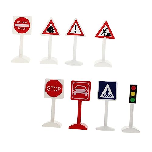 LRXIYODE 8 Stücke Miniatur Verkehrsschilder für Kinder Pädagogisches Selbstgemacht Verkehrsanzeigemodell aus Kunststoff für Sandtisch und Rollenspiele LRXIYODE 8 Stücke Miniatur Verkehrsschilder für Kinder Pädagogisches Selbstgemacht Verkehrsanzeigemodell aus Kunststoff für Sandtisch und Rollenspiele von LRXIYODE