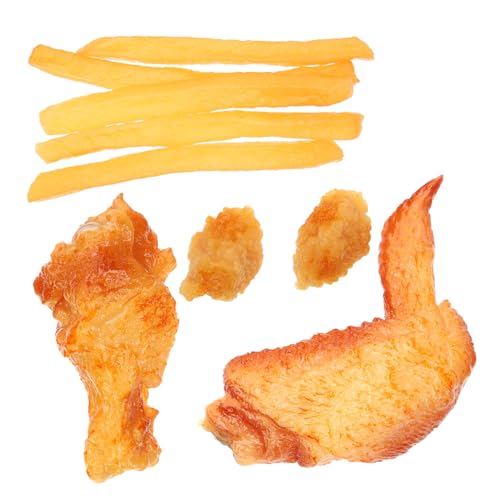 LRXIYODE 9 Stück Teiliges Künstliches Snack Spielset mit Realistischen Pommes Frites und Hähnchenteilen Detailgetreue Lebensmittelmodelle als Küchenzubehör für Kleinkinder und Deko LRXIYODE 9 Stück Teiliges Künstliches Snack Spielset mit Realistischen Pommes Frites und Hähnchenteilen Detailgetreue Lebensmittelmodelle als Küchenzubehör für Kleinkinder und Deko von LRXIYODE