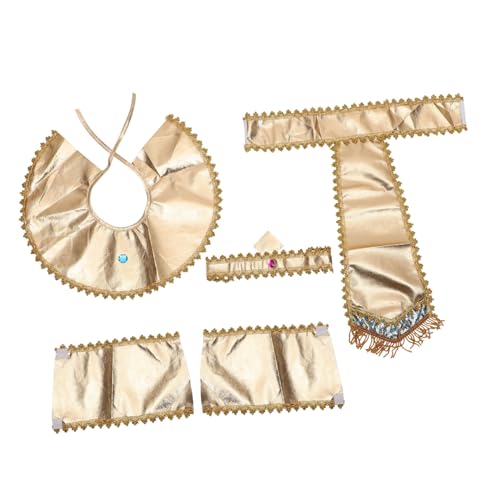 LRXIYODE Ägyptisches Kostüm mit Verstellbarem Pharaonen Hüftgürtel Ägyptischem Kragen Ärmel und Kopftuch Leichtes Halloween Cosplay Zubehör für Erwachsene und Teens Komfortabel und LRXIYODE Ägyptisches Kostüm mit Verstellbarem Pharaonen Hüftgürtel Ägyptischem Kragen Ärmel und Kopftuch Leichtes Halloween Cosplay Zubehör für Erwachsene und Teens Komfortabel und von LRXIYODE