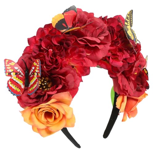 LRXIYODE Boho Schmetterlings Stirnband mit Lebensechten Blumen Dekoratives Haaraccessoire für Damen Vielseitiger Kopfschmuck für Halloween Teepartys und Festliche Anlässe LRXIYODE Boho Schmetterlings Stirnband mit Lebensechten Blumen Dekoratives Haaraccessoire für Damen Vielseitiger Kopfschmuck für Halloween Teepartys und Festliche Anlässe von LRXIYODE