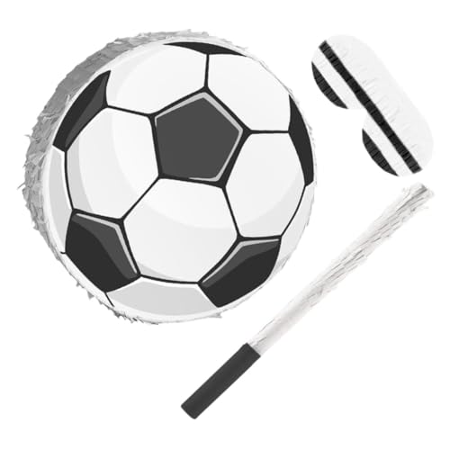 LRXIYODE Fußball Piñata mit und Augenbinde Bunte Krepppapier Deko Stabile Karton Konstruktion Einfach Aufzuhängen für Kindergeburtstag und Sport Mottopartys LRXIYODE Fußball Piñata mit und Augenbinde Bunte Krepppapier Deko Stabile Karton Konstruktion Einfach Aufzuhängen für Kindergeburtstag und Sport Mottopartys von LRXIYODE