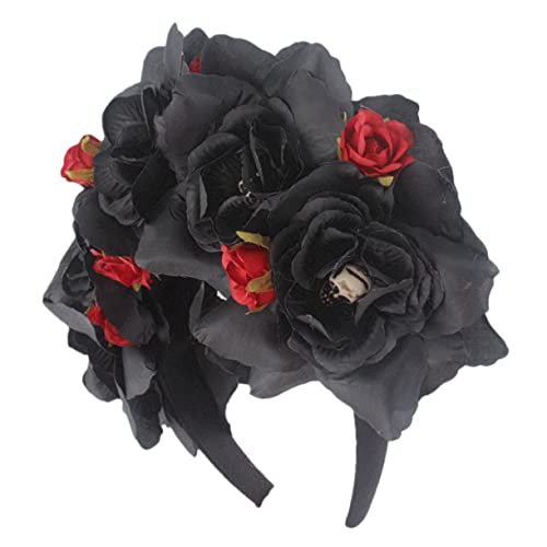 LRXIYODE Halloween Haarschmuck Damen Blumen Haarreif mit Totenkopf Motiv Leichtes Party Headband für Festival und Cosplay Geeignet LRXIYODE Halloween Haarschmuck Damen Blumen Haarreif mit Totenkopf Motiv Leichtes Party Headband für Festival und Cosplay Geeignet von LRXIYODE