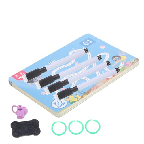 LRXIYODE Handschrifttraining mit Abwischbaren Kontrollkarten für Kleinkinder Motorische Feinübungen Logisches Denken Fördernd Tragbares Lernspielzeug für Vorschule LRXIYODE Handschrifttraining mit Abwischbaren Kontrollkarten für Kleinkinder Motorische Feinübungen Logisches Denken Fördernd Tragbares Lernspielzeug für Vorschule von LRXIYODE