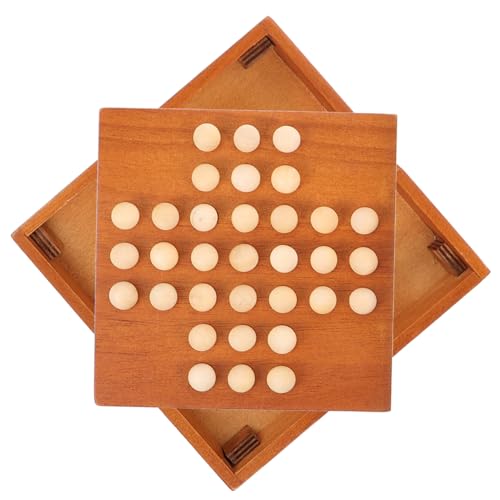 LRXIYODE Holz Brettspiel Single Chess Peg Intelligenzspielzeug Geduldsspiel für Erwachsene Lernspiel Fördert Logisches Denken und Feinmotorik Sicher und Langlebig LRXIYODE Holz Brettspiel Single Chess Peg Intelligenzspielzeug Geduldsspiel für Erwachsene Lernspiel Fördert Logisches Denken und Feinmotorik Sicher und Langlebig von LRXIYODE