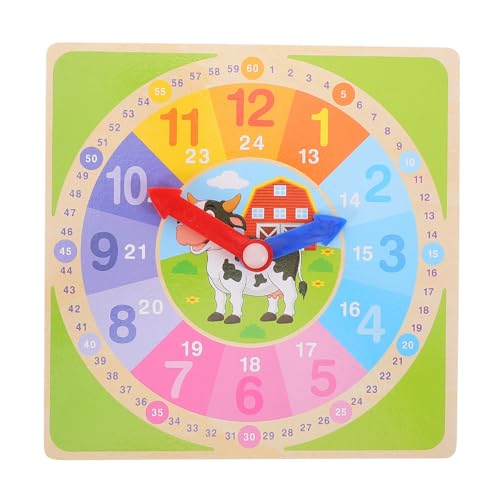 LRXIYODE Holz Lernuhr für Lernspielzeug mit Zahlen und Farben Pädagogische Uhr zum Zeitlernen und Intelligenzförderung für Kleinkinder und Vorschulkinder LRXIYODE Holz Lernuhr für Lernspielzeug mit Zahlen und Farben Pädagogische Uhr zum Zeitlernen und Intelligenzförderung für Kleinkinder und Vorschulkinder von LRXIYODE