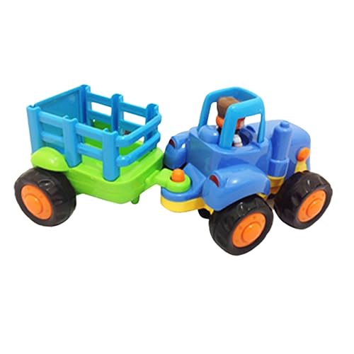 LRXIYODE Kinderauto Spielzeugauto Traktorspielzeug Kinderspielzeug Spielzeugauto Lernspielzeug Frühlernspielzeug Technik Van Modell Traktoren Automodell Blau von LRXIYODE