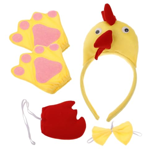 LRXIYODE Kostüm Huhn mit Stirnband Fliege Handschuhe Tierkostüm für Cosplay Zubehör für Geburtstag Party Maskerade Tiermotive Leichte Bühnenrequisiten LRXIYODE Kostüm Huhn mit Stirnband Fliege Handschuhe Tierkostüm für Cosplay Zubehör für Geburtstag Party Maskerade Tiermotive Leichte Bühnenrequisiten von LRXIYODE