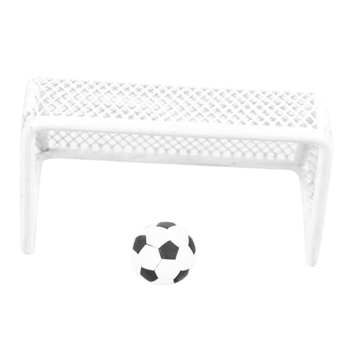 LRXIYODE Miniatur Fußballtor Set mit Mini Fußball Stabiles Puppenhaus Detailreiches Langlebiges Fußballtor Modell für Puppenhaus und Landschaftsdekoration LRXIYODE Miniatur Fußballtor Set mit Mini Fußball Stabiles Puppenhaus Detailreiches Langlebiges Fußballtor Modell für Puppenhaus und Landschaftsdekoration von LRXIYODE