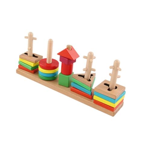 LRXIYODE Montessori Holzformspielzeug Ab Monate Buntes Geometrisches Steckspiel aus Langlebigem Buchenholz Fördert Feinmotorik Farberkennung und Kognitive Entwicklung für Kleinkinder LRXIYODE Montessori Holzformspielzeug Ab Monate Buntes Geometrisches Steckspiel aus Langlebigem Buchenholz Fördert Feinmotorik Farberkennung und Kognitive Entwicklung für Kleinkinder von LRXIYODE