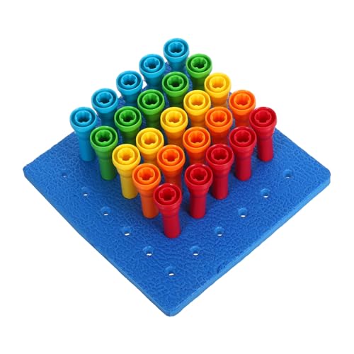 LRXIYODE Montessori Peg Board mit Pilz Nägeln Farbige Sortierung Feinmotorik Training Handliches Steckspiel für Kleinkinder Pädagogisches Lernspielzeug Ab Jahr Robustes Kunststoffmaterial LRXIYODE Montessori Peg Board mit Pilz Nägeln Farbige Sortierung Feinmotorik Training Handliches Steckspiel für Kleinkinder Pädagogisches Lernspielzeug Ab Jahr Robustes Kunststoffmaterial von LRXIYODE
