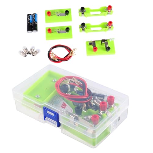 LRXIYODE Physik Experimentierkasten Elektrisches Schaltkreis Bausatz Lernset für Schüler Interaktives Wissenschafts Lehrmittel Vorstellungskraft und Praktischem Lernen LRXIYODE Physik Experimentierkasten Elektrisches Schaltkreis Bausatz Lernset für Schüler Interaktives Wissenschafts Lehrmittel Vorstellungskraft und Praktischem Lernen von LRXIYODE