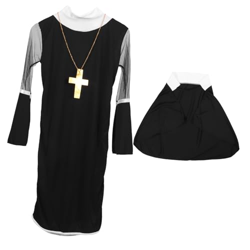 LRXIYODE Plus Nonne Kostüm Damen Halloween Cosplay Party Kleidung Weiches Material Für Faschingskostüm Karneval Bühnenauftritt LRXIYODE Plus Nonne Kostüm Damen Halloween Cosplay Party Kleidung Weiches Material Für Faschingskostüm Karneval Bühnenauftritt von LRXIYODE