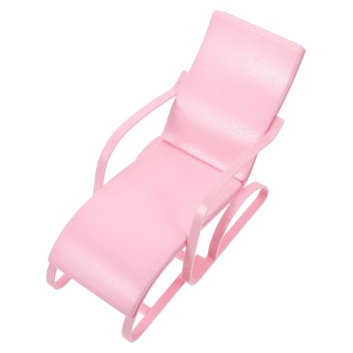 LRXIYODE Puppen Loungesessel Wohndeko Accessoires Strandstuhl Stuhl Mini Sessel Modell Miniaturmodell Mini Dekoration Miniatur Loungesessel Kunststoff Rosa von LRXIYODE