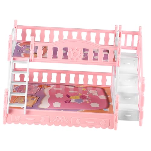 LRXIYODE Miniatur Puppen Etagenbett Aus Kunststoff Modell Mit Kissen Und Decke Für Puppenhaus-Dekoration Hochwertiges Miniaturmöbel Spielzeug Für Kreative Rollenspiele LRXIYODE Miniatur Puppen Etagenbett Aus Kunststoff Modell Mit Kissen Und Decke Für Puppenhaus-Dekoration Hochwertiges Miniaturmöbel Spielzeug Für Kreative Rollenspiele von LRXIYODE