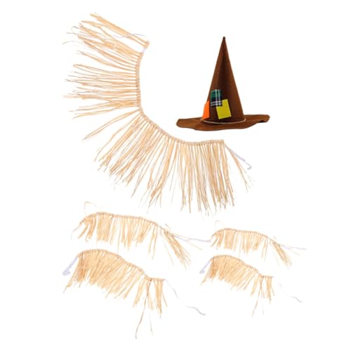 LRXIYODE Raffia Hula Rock Damen Herren Tropische Hawaii Kostüm Luau Party Outfit mit Hexenhut für Bühnenauftritte und Gartenparty LRXIYODE Raffia Hula Rock Damen Herren Tropische Hawaii Kostüm Luau Party Outfit mit Hexenhut für Bühnenauftritte und Gartenparty von LRXIYODE