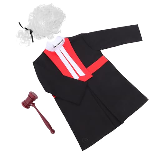 LRXIYODE Richter Kostüm mit Perücke und Hammer Unisex Faschingskostüm für Jungen und Mädchen Rollenspiel Outfit für Karneval Halloween und Lernspiele Geeignet für Große LRXIYODE Richter Kostüm mit Perücke und Hammer Unisex Faschingskostüm für Jungen und Mädchen Rollenspiel Outfit für Karneval Halloween und Lernspiele Geeignet für Große von LRXIYODE