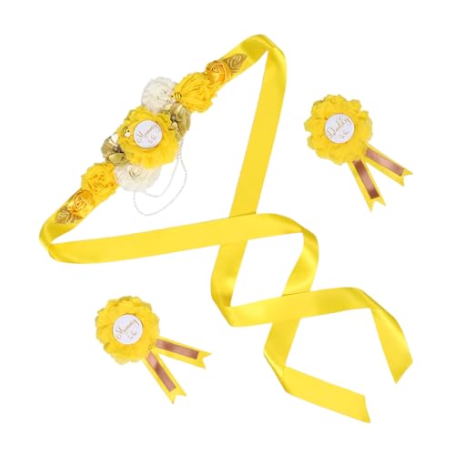 LRXIYODE Shower Mom-to-be Schärpe Set mit Charmantem Blumenmotiv Verstellbarer Polyester Gürtel und Corsage für Schwangerschaftsfotos und Babyparty Dekorationen LRXIYODE Shower Mom-to-be Schärpe Set mit Charmantem Blumenmotiv Verstellbarer Polyester Gürtel und Corsage für Schwangerschaftsfotos und Babyparty Dekorationen von LRXIYODE