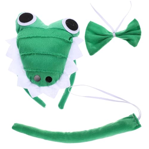 LRXIYODE Teiliges Alligator Kostümset Stirnband Fliege und aus Weichem Plüsch für Erwachsene Bequemes Tierkostüm Zubehör für Halloween Mottoparty und Festival LRXIYODE Teiliges Alligator Kostümset Stirnband Fliege und aus Weichem Plüsch für Erwachsene Bequemes Tierkostüm Zubehör für Halloween Mottoparty und Festival von LRXIYODE