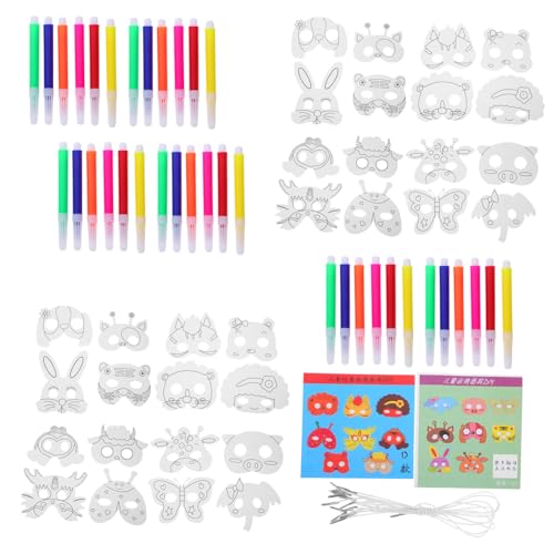 LRXIYODE Tiermasken zum Ausmalen Teiliges aus Recycelbarem Papier mit Pinseln Leichte Diy-masken für Halloween Geburtstag Fasching Basteln und Familienzeit LRXIYODE Tiermasken zum Ausmalen Teiliges aus Recycelbarem Papier mit Pinseln Leichte Diy-masken für Halloween Geburtstag Fasching Basteln und Familienzeit von LRXIYODE