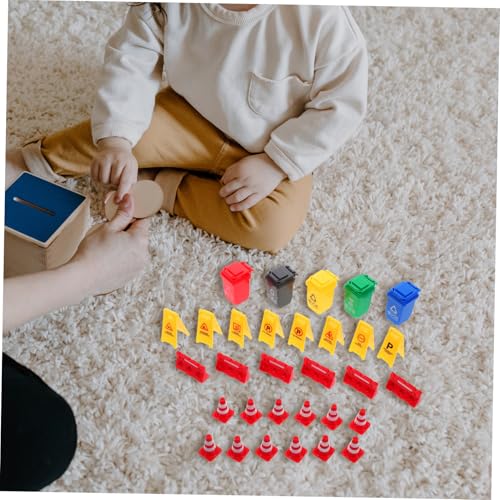 LRXIYODE Verkehrserziehungs Mini Absperrungen und Mülleimern Realistische Verkehrsschilder und Sicherheitskegel Lernspielzeug für Praktische Verkehrsregeln und Straßensimulation LRXIYODE Verkehrserziehungs Mini Absperrungen und Mülleimern Realistische Verkehrsschilder und Sicherheitskegel Lernspielzeug für Praktische Verkehrsregeln und Straßensimulation von LRXIYODE