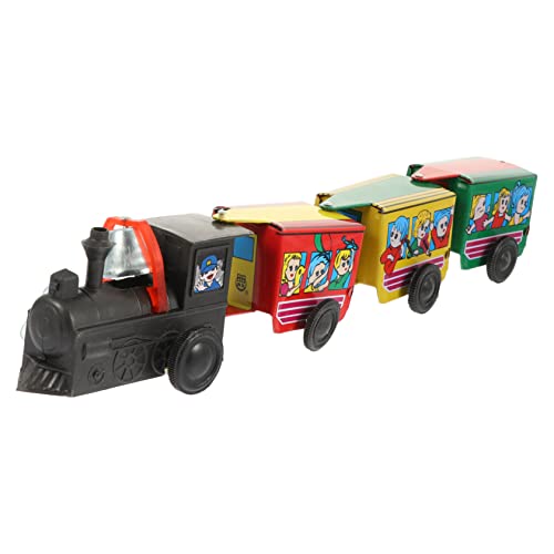 LRXIYODE Vintage Aufziehspielzeug Zug Für Interaktives Mit Waggons Lernspielzeug Für Jungen Und Nostalgisches Deko Element Für Zuhause von LRXIYODE