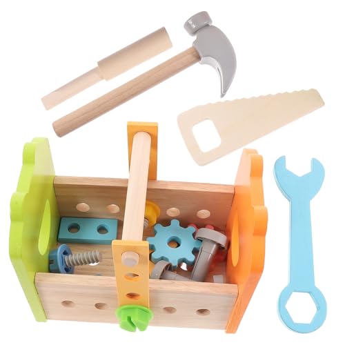 LRXIYODE Werkzeugkasten Holzspielzeug Lernspielzeug für Kleinkinder Ab Jahren Pädagogisches Reparatur und Schraubset Handliches Werkzeug für Kreative Motorik und Denkentwicklung LRXIYODE Werkzeugkasten Holzspielzeug Lernspielzeug für Kleinkinder Ab Jahren Pädagogisches Reparatur und Schraubset Handliches Werkzeug für Kreative Motorik und Denkentwicklung von LRXIYODE
