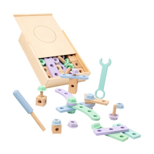 LRXIYODE Werkzeugkasten aus Holz Pädagogisches DIY Set für Kleinkinder Robustes Lernspielzeug Kreativität Hand Auge Koordination und Logischem Denken für Jungen und Mädchen LRXIYODE Werkzeugkasten aus Holz Pädagogisches DIY Set für Kleinkinder Robustes Lernspielzeug Kreativität Hand Auge Koordination und Logischem Denken für Jungen und Mädchen von LRXIYODE