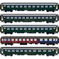 LS MODELS LS97032 H0 5er Set Personenwagen Schnellzug D568, DB / SBB, Ep. IV von LS MODELS