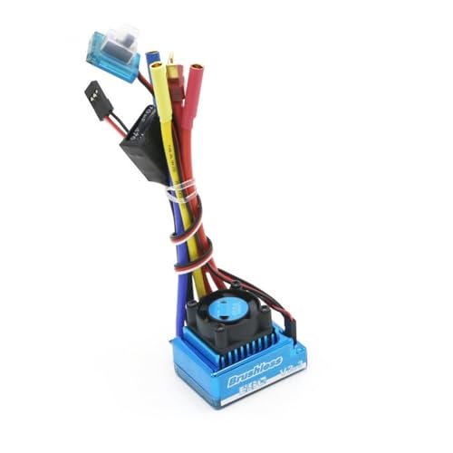 LSFWJP Wasserdichter 45A 60A 80A 120A bürstenloser ESC Elektrogeschwindigkeitsregler Staubdicht for 1/8 1/10 1/12 RC Car Crawler RC Bootsteil (Color : 120A ESC) von LSFWJP