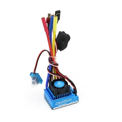 LSFWJP Wasserdichter 45A 60A 80A 120A bürstenloser ESC Elektrogeschwindigkeitsregler Staubdicht for 1/8 1/10 1/12 RC Car Crawler RC Bootsteil (Color : 45A ESC) von LSFWJP