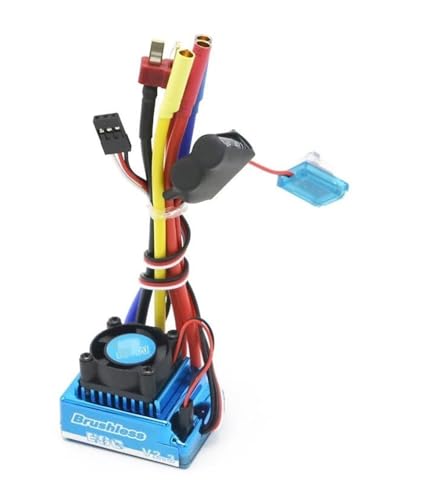 LSFWJP Wasserdichter 45A 60A 80A 120A bürstenloser ESC Elektrogeschwindigkeitsregler Staubdicht for 1/8 1/10 1/12 RC Car Crawler RC Bootsteil (Color : 60A ESC) von LSFWJP