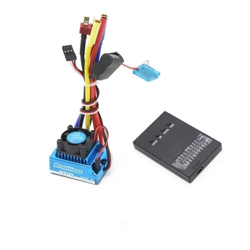 LSFWJP Wasserdichter 45A 60A 80A 120A bürstenloser ESC Elektrogeschwindigkeitsregler Staubdicht for 1/8 1/10 1/12 RC Car Crawler RC Bootsteil (Color : 60A with Card) von LSFWJP