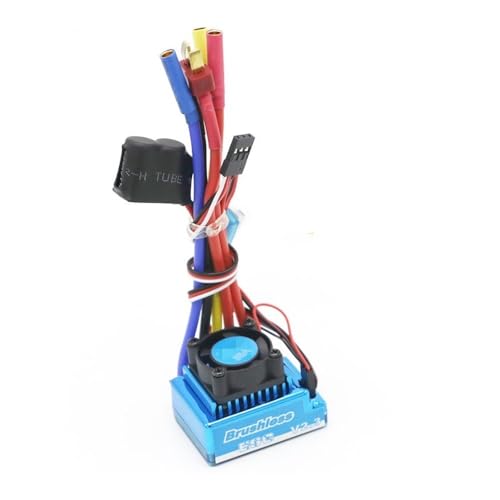 LSFWJP Wasserdichter 45A 60A 80A 120A bürstenloser ESC Elektrogeschwindigkeitsregler Staubdicht for 1/8 1/10 1/12 RC Car Crawler RC Bootsteil (Color : 80A ESC) von LSFWJP