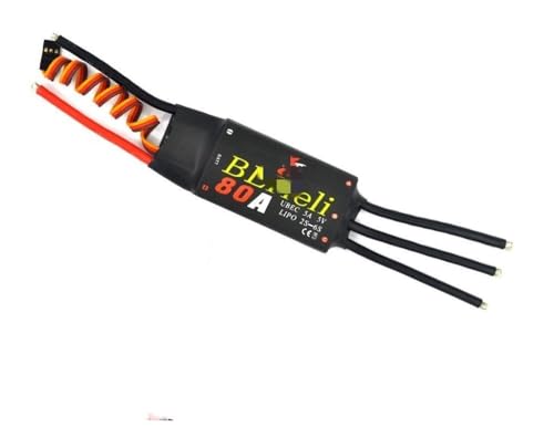 LSFWJP for BLHeli Bürstenlosen ESC 12A 20A 30A 40A 50A 60A 80A mit UBEC for Quadcopter Flugzeug Modell Fixed Wing Multi-Achse DIY FPV RC Drone (Color : 80A ESC) von LSFWJP