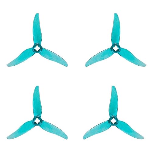 LSFWJP for Gemfan Hurricane 4 Paar 3520 3,5X2X3 3,5 Zoll 3-Blade CW CCW PC Propeller for RC FPV Fernbedienung Racing Drohnen Teile DIY (Color : 4Pairs Blue) von LSFWJP