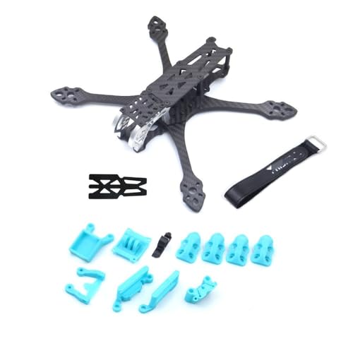 LSFWJP for Mark5 HD 225mm Carbon Fiber FPV Rahmen Kit 5 Zoll for Analog Digital RC Quadcopter FPV Racing Drone BN220 GPS DIY Teile (Color : D digital Blue) von LSFWJP