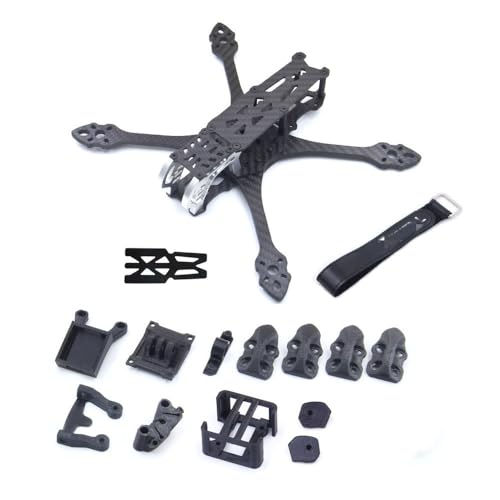 LSFWJP for Mark5 HD 225mm Carbon Fiber FPV Rahmen Kit 5 Zoll for Analog Digital RC Quadcopter FPV Racing Drone BN220 GPS DIY Teile (Color : O O3 Black) von LSFWJP