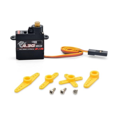 LSFWJP for Surpass Hobby 2g 3,7g 4,3g 6g 8g Micro Digital Mini Servo Metall und Kunststoff Getriebe for Rc Drone Flugzeug Starrflügel Auto Roboter (Color : S0004M 4.3g) von LSFWJP