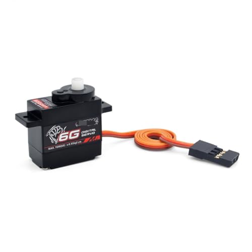 LSFWJP for Surpass Hobby 2g 3,7g 4,3g 6g 8g Micro Digital Mini Servo Metall und Kunststoff Getriebe for Rc Drone Flugzeug Starrflügel Auto Roboter (Color : S0006P 6g) von LSFWJP