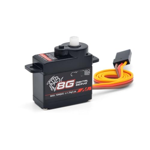 LSFWJP for Surpass Hobby 2g 3,7g 4,3g 6g 8g Micro Digital Mini Servo Metall und Kunststoff Getriebe for Rc Drone Flugzeug Starrflügel Auto Roboter (Color : S0008P 8g) von LSFWJP