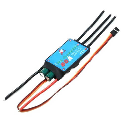 LSFWJP for ZMR for Bidirektionale 12A/20A/30A/40A/50A/60A/80A for Bidirektionale Bürstenlosen ESC for Fernbedienung Auto Pneumatische Unterwasser Propeller (Color : 60A (2-6S)) von LSFWJP