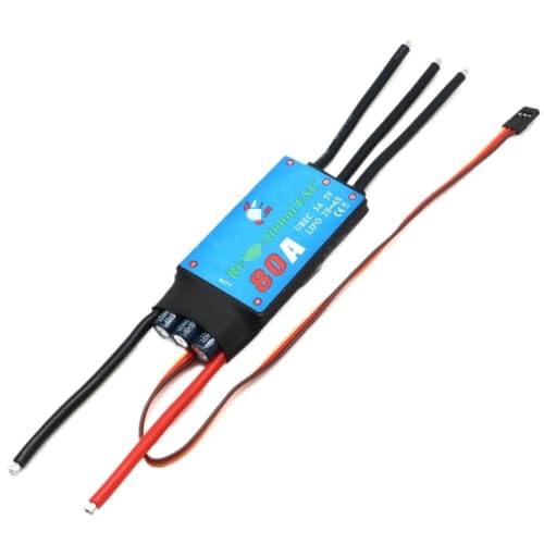 LSFWJP for ZMR for Bidirektionale 12A/20A/30A/40A/50A/60A/80A for Bidirektionale Bürstenlosen ESC for Fernbedienung Auto Pneumatische Unterwasser Propeller (Color : 80A (2-6S)) von LSFWJP