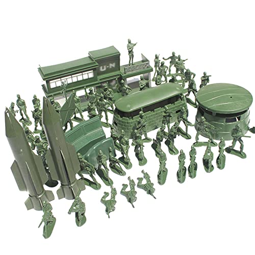 LSGGTIM 56 Stück Militär Armee Spielfiguren Set, 5cm Mini Spielzeugsoldaten Modell Armee Soldaten Figuren Militär Modell Plastik Armee Soldaten Militärfiguren Set für Kinder Jungen Weihnachtsgechenk von LSGGTIM