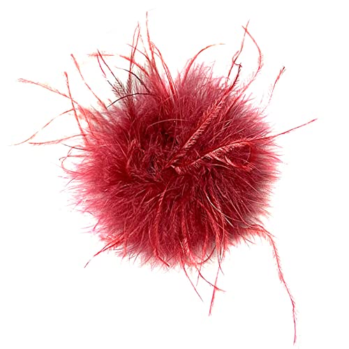 LSGGTIM Damen Federbrosche Natürliche Straußenfeder Brosche Ansteckbrosche Vintage Federbrosche Elegante Straußenfeder Fascinators Kostüme Brosche Blumenbroschen Pins für Hochzeit Party Festival von LSGGTIM