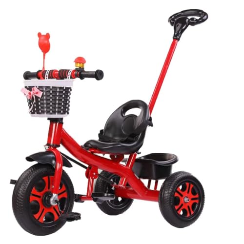 LSQXSS Kinderwagen für Kleinkinder, 3-Rad-Fahrrad, Aufsitzdreirad mit Pedalen, Dreirad mit verstellbarem Sitz, Sitz mit Gurt von LSQXSS